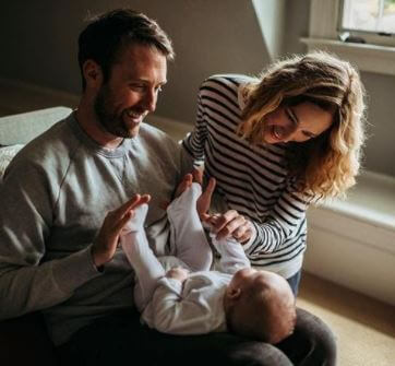 Kristen with her hubby and son